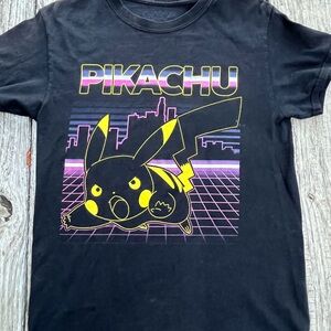Black Pikachu Graphic T-Shirt